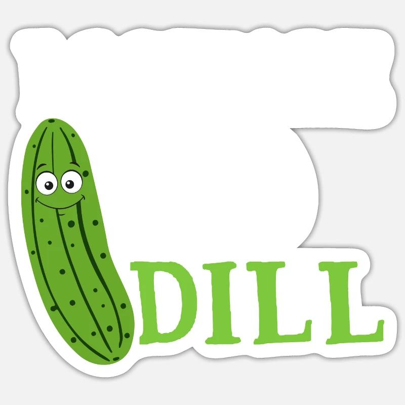Permis de concombre cornichon à l’aneth Sticker taille S (10 x 10 cm)