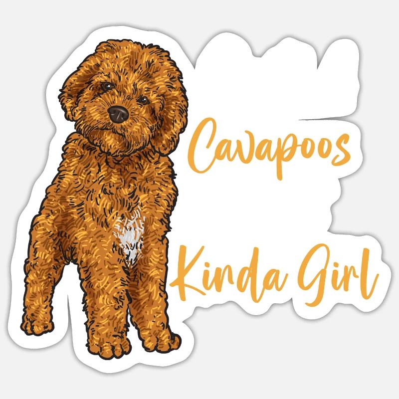 Cavapoo Cavoodle Capoodle Dog - Sticker size S (10 x 10 cm) - white matte