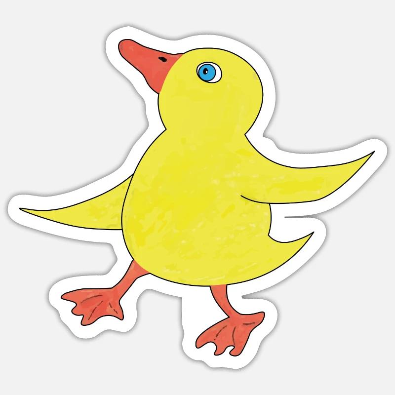 Plain Little Duck Gift Ideas Sticker size S (10 x 10 cm)