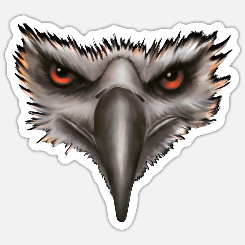Cadeau Eagle Eagle Head Sticker taille S (10 x 10 cm)