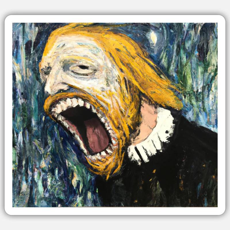 Le cri de Van Gogh Sticker taille S (10 x 10 cm)