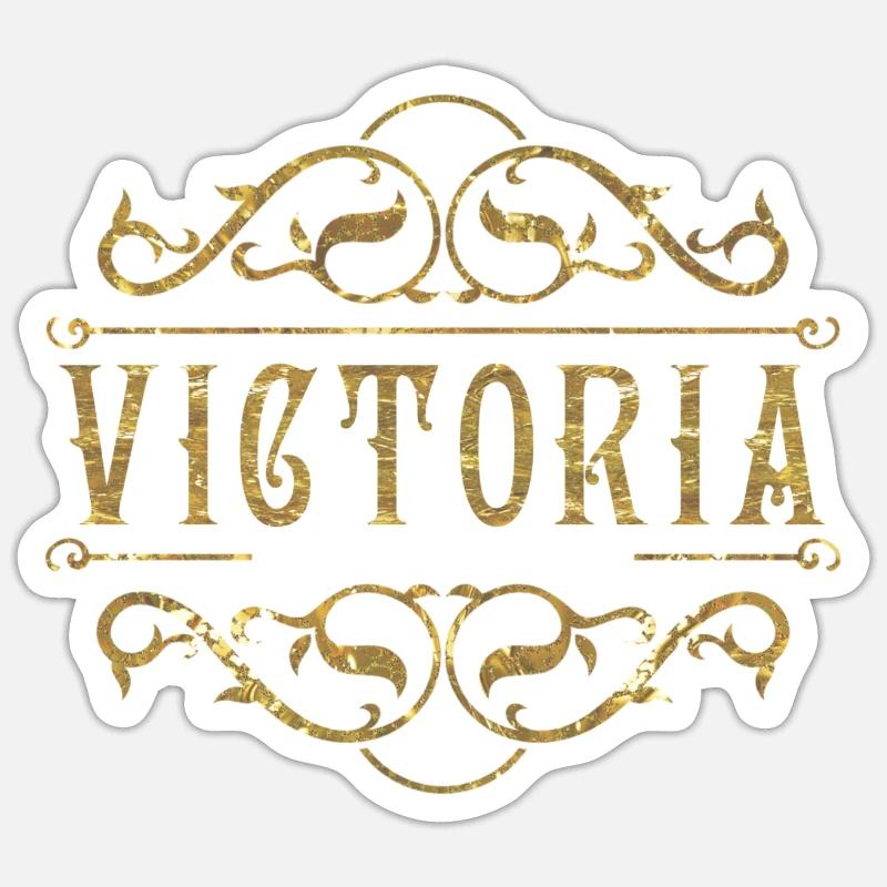 Or Victoria - Sticker taille S (10 x 10 cm) - blanc mat
