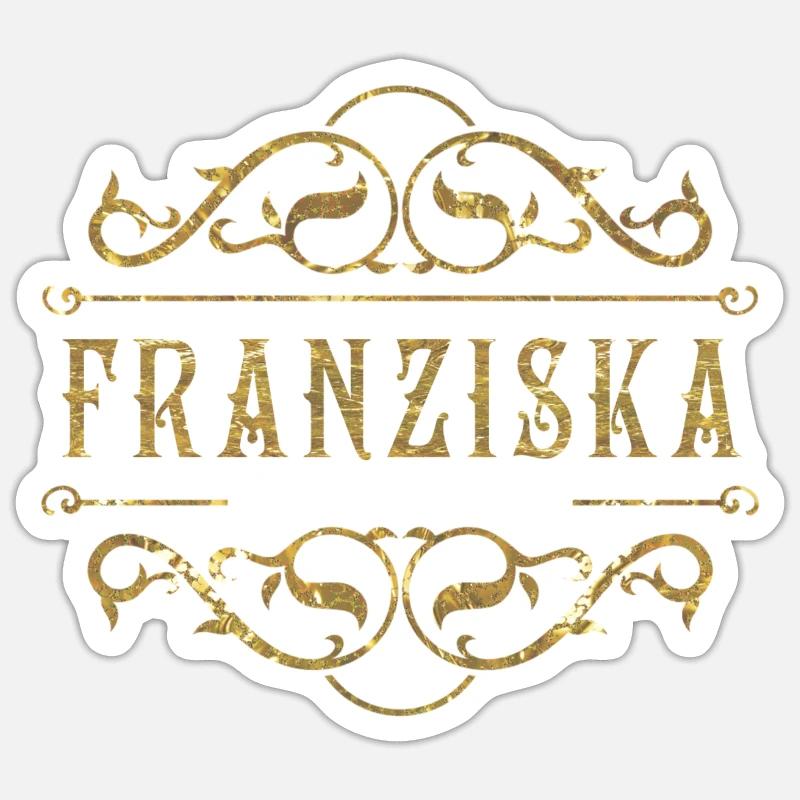Franziska or - Sticker taille S (10 x 10 cm) - blanc mat