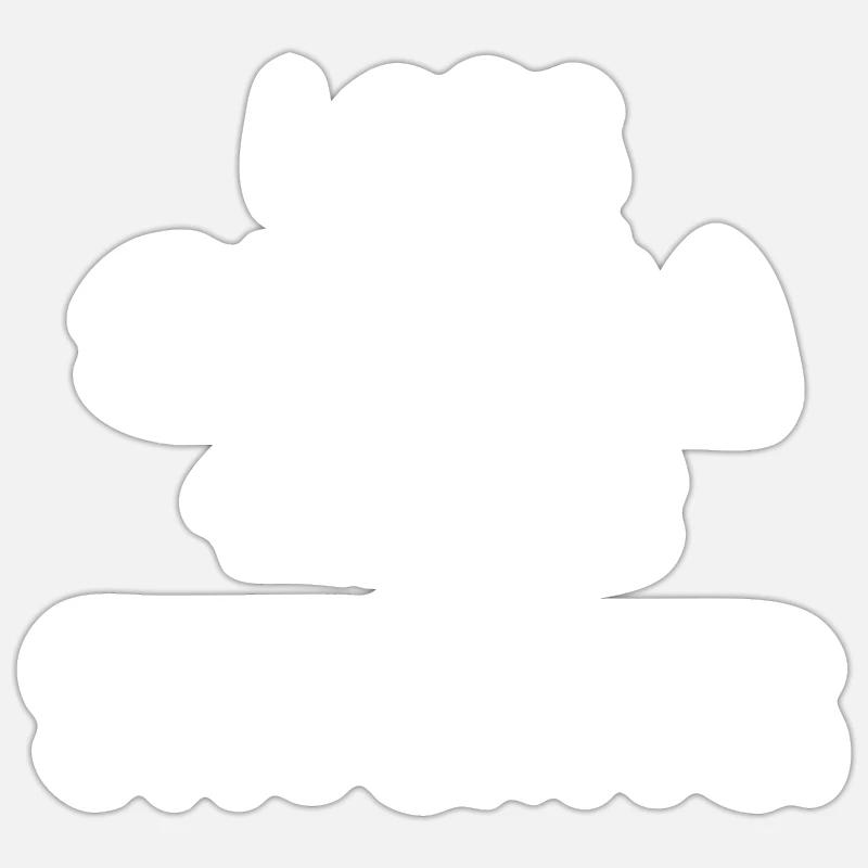 moins de drame plus de chant - blanc Sticker taille S (10 x 10 cm)