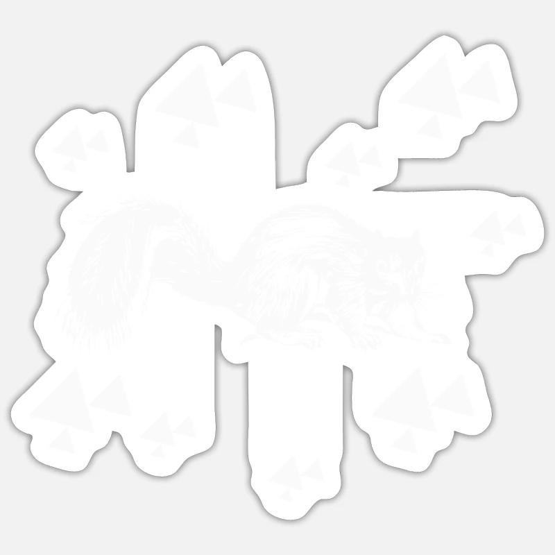 Eichhörnchen - Nagetier - Sticker Größe S (10 x 10 cm) - Mattweiß