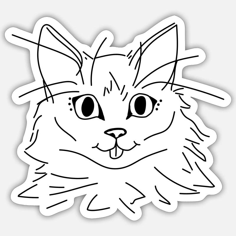 Chat Sticker taille S (10 x 10 cm)