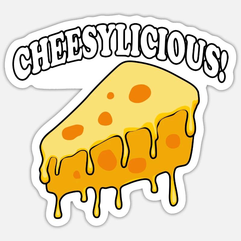 Cheesylicious Cheesemaking Bio-Lebensmittel Käse Sticker Größe S (10 x 10 cm)