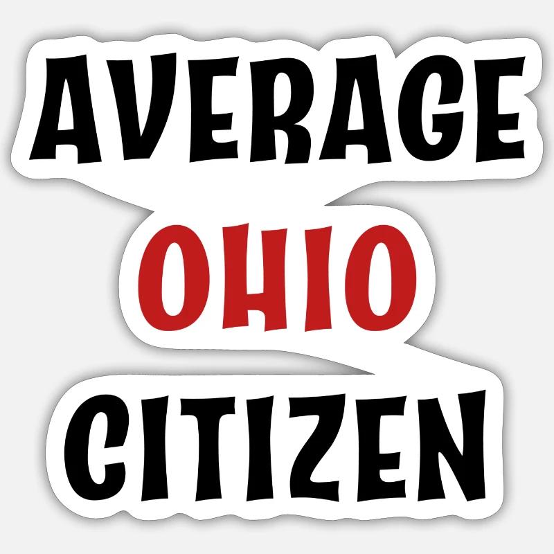 Average Ohio Citizen Sticker Größe S (10 x 10 cm)