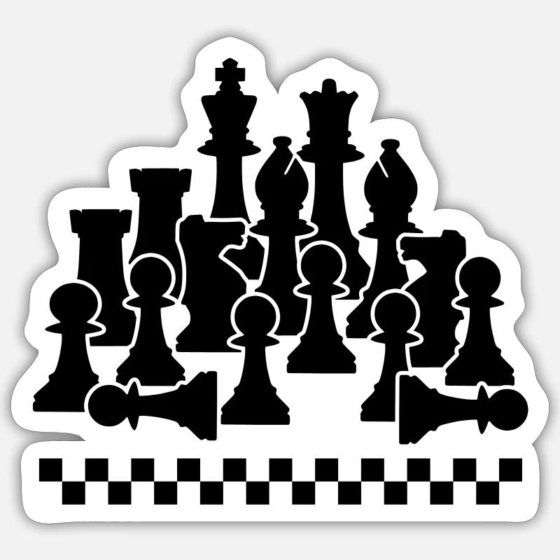 Schach Sticker Größe S (10 x 10 cm)