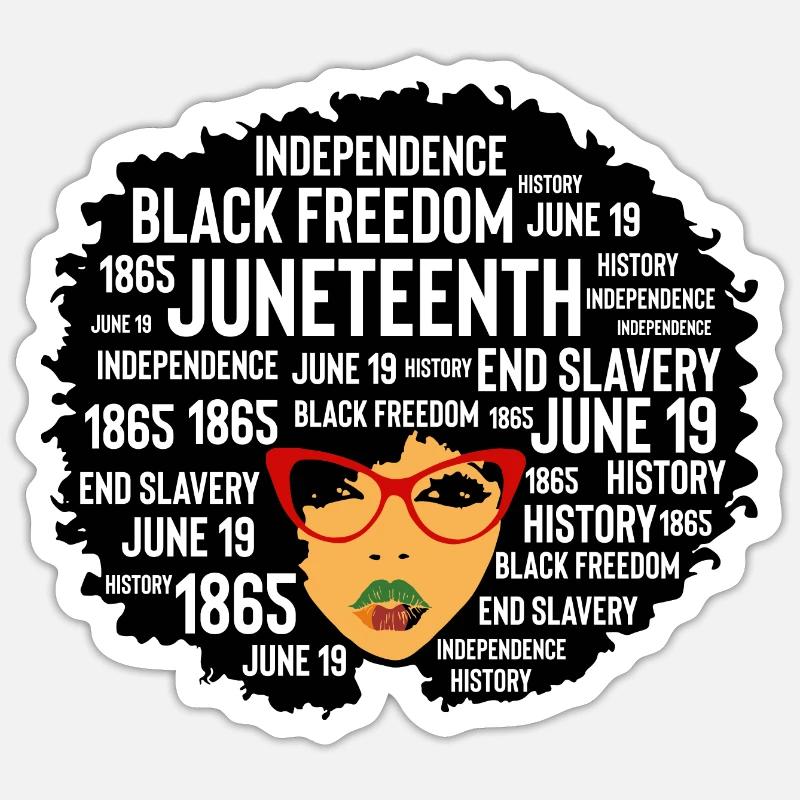 BLACK Geschichte Monat Design - Sticker Größe S (10 x 10 cm) - Mattweiß