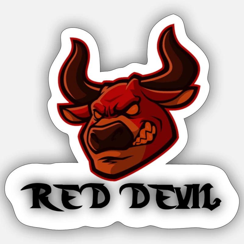 RED DEVIL by cheerzstore Sticker size S (10 x 10 cm)