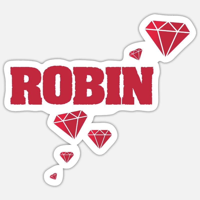 Geschenkidee Robin Sticker Größe S (10 x 10 cm)