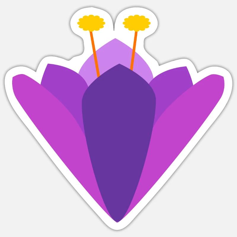 Crocus - Sticker taille S (10 x 10 cm) - blanc mat