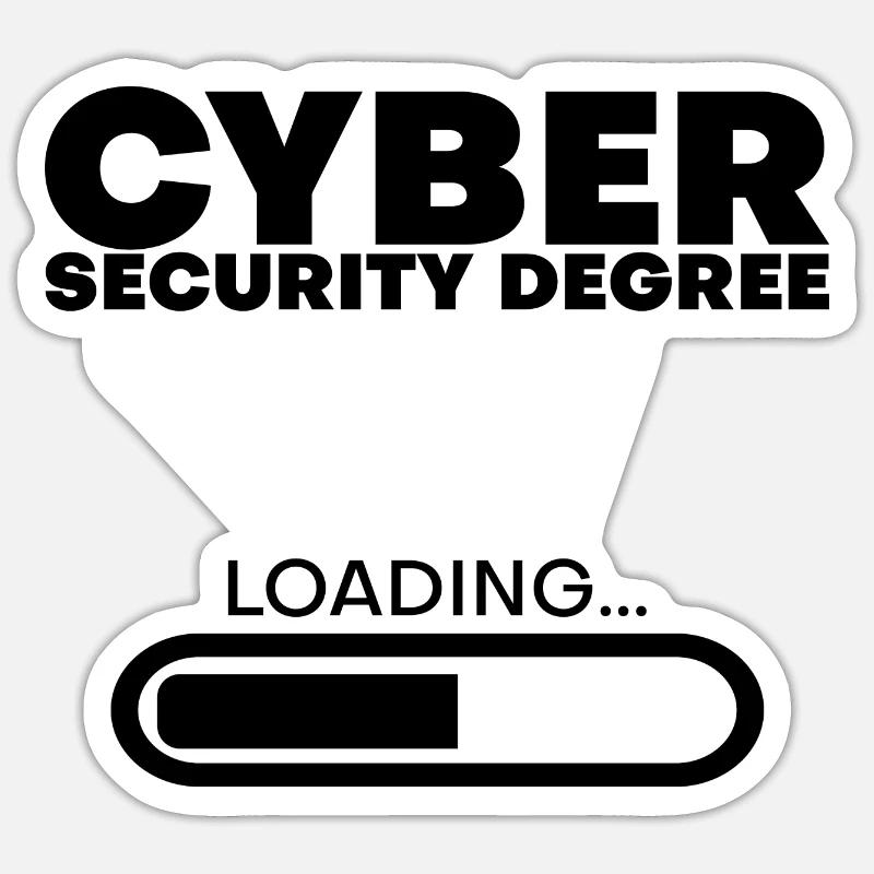 Cyber Security Degree Loading 4 Sticker Größe S (10 x 10 cm)