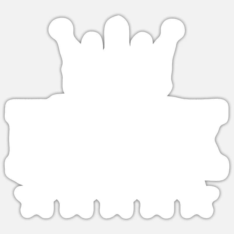Félix avec couronne - Sticker taille S (10 x 10 cm) - blanc mat