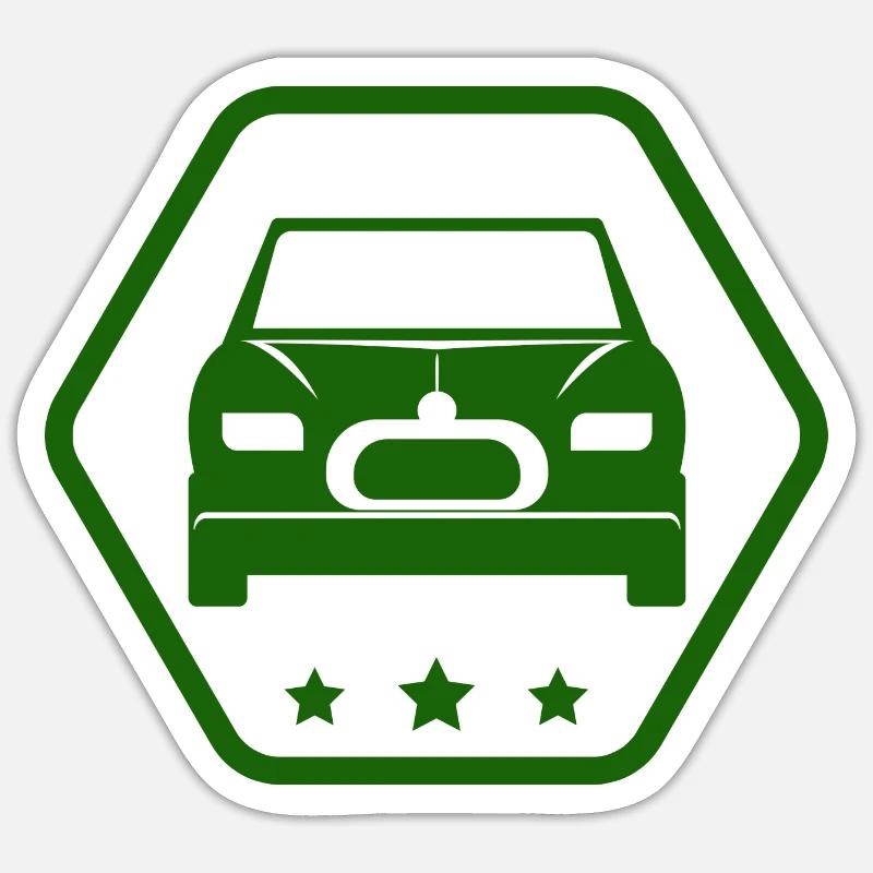 Auto - Bus - Oldtimer - Nostalgisch - Sticker Größe S (10 x 10 cm) - Mattweiß