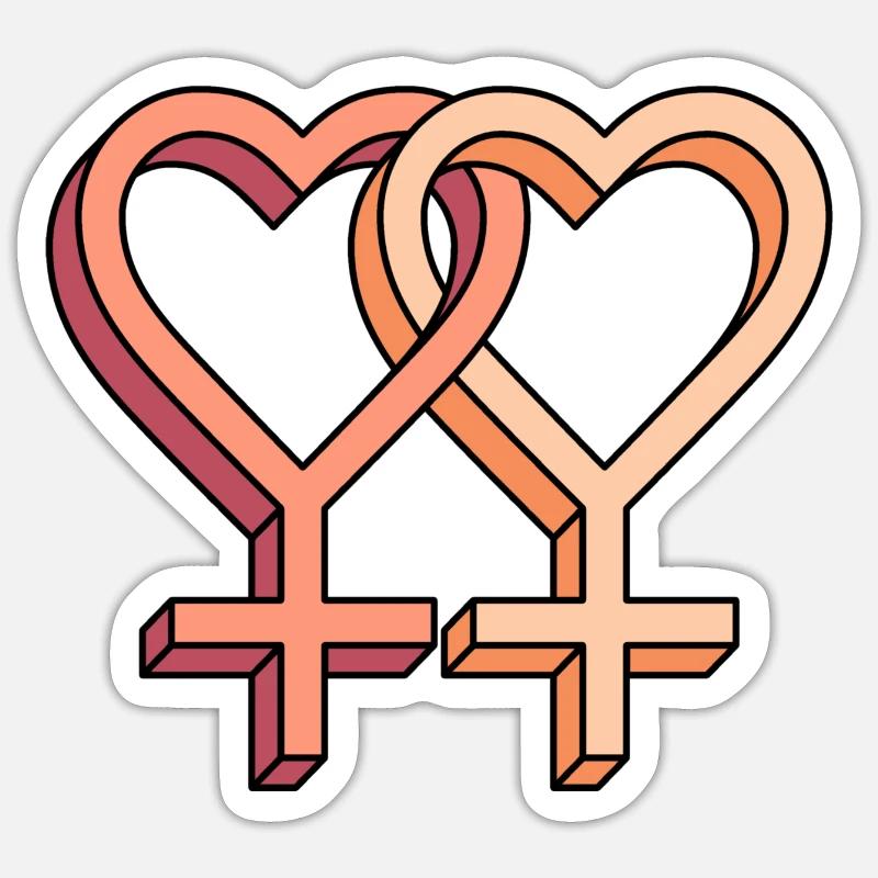 Lovers - Sticker size S (10 x 10 cm) - white matte
