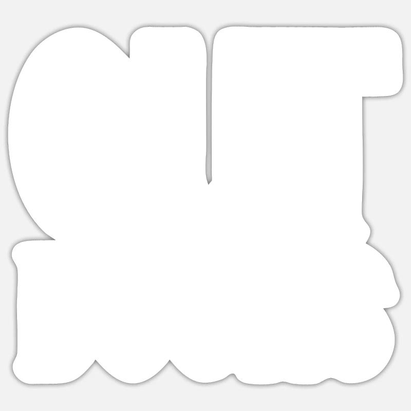 Dehors - Sticker taille S (10 x 10 cm) - blanc mat