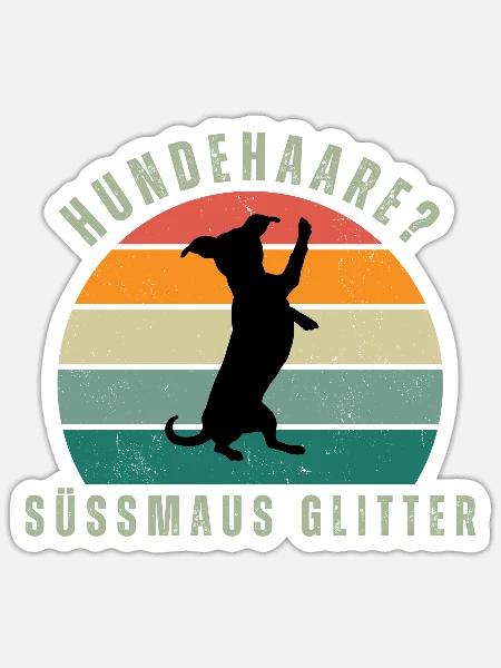 Süssmaus Glitter Retro Sunset - Sticker Größe S (10 x 10 cm) - Mattweiß