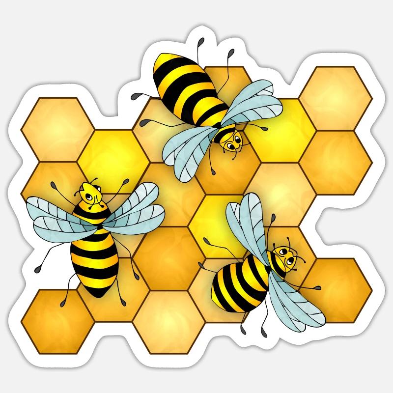 Insects - Sticker size S (10 x 10 cm) - white matte
