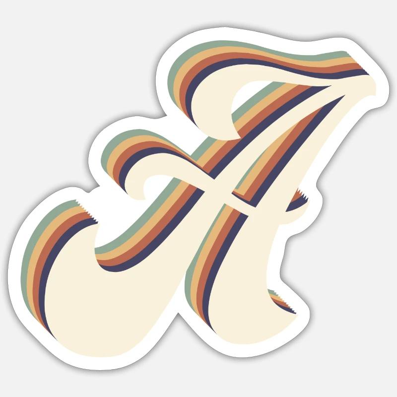 Letter A - Sticker size S (10 x 10 cm) - white matte
