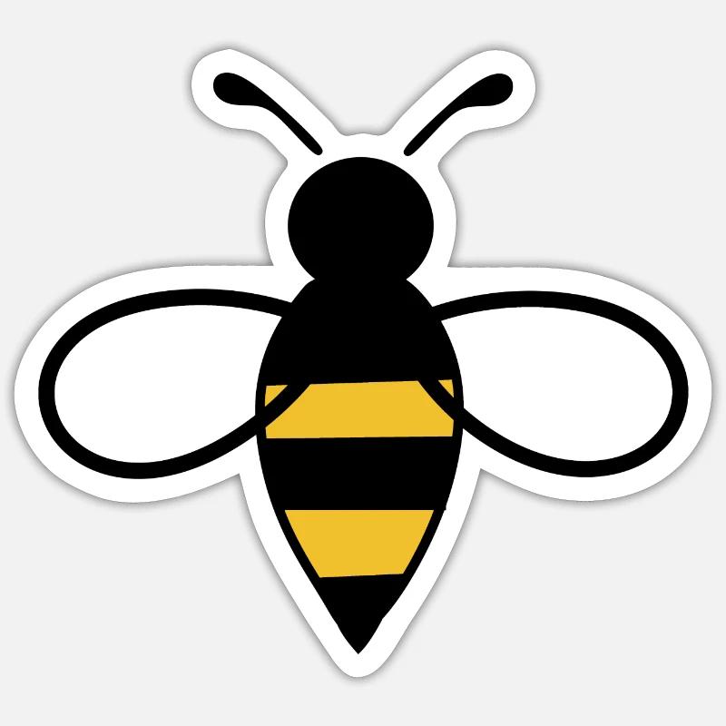 Bee Honey Bee Beekeeper Gift - Sticker size S (10 x 10 cm) - white matte