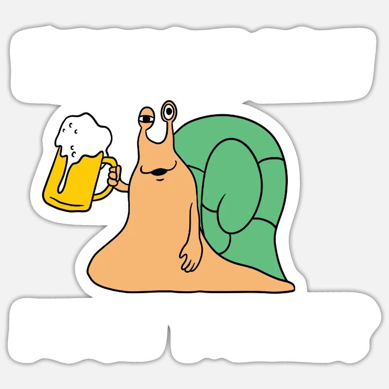Kriech Ich Noch Ein Bier - Sticker Größe S (10 x 10 cm) - Mattweiß