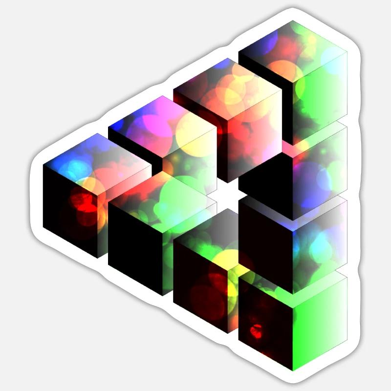 Optische Täuschung - Ein echter Blickfanger Sticker Größe S (10 x 10 cm)