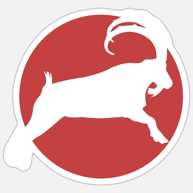 Steinbock Sticker Größe S (10 x 10 cm)