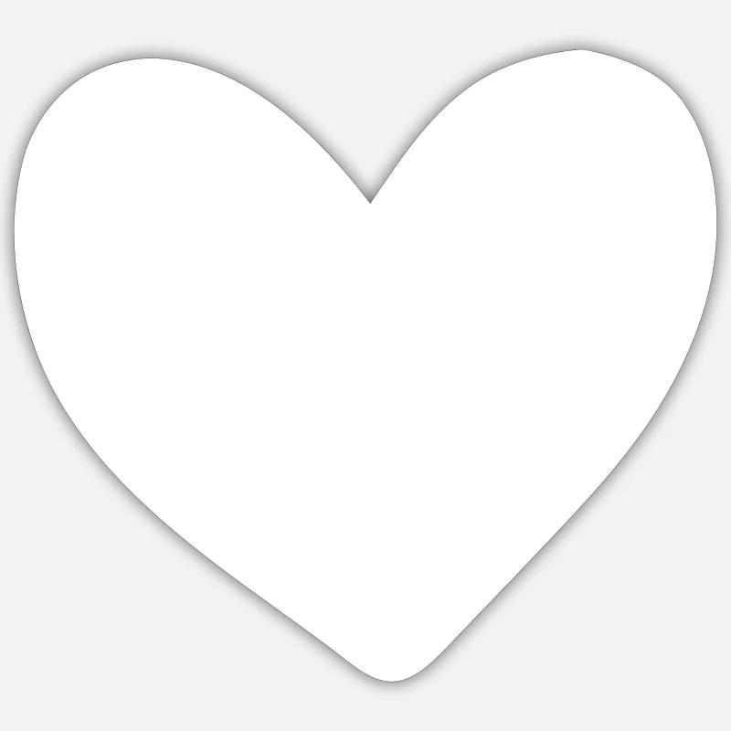 Honey Heart - Sticker taille S (10 x 10 cm) - blanc mat