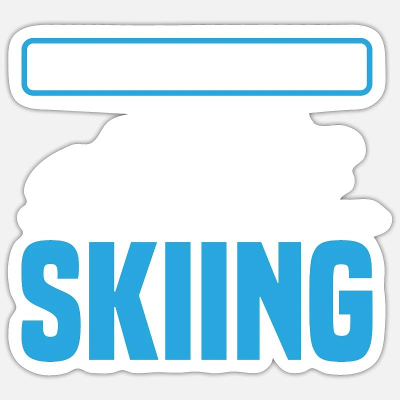 Skiing Evolution Vintag Winter Sport Ski Sticker Größe S (10 x 10 cm)