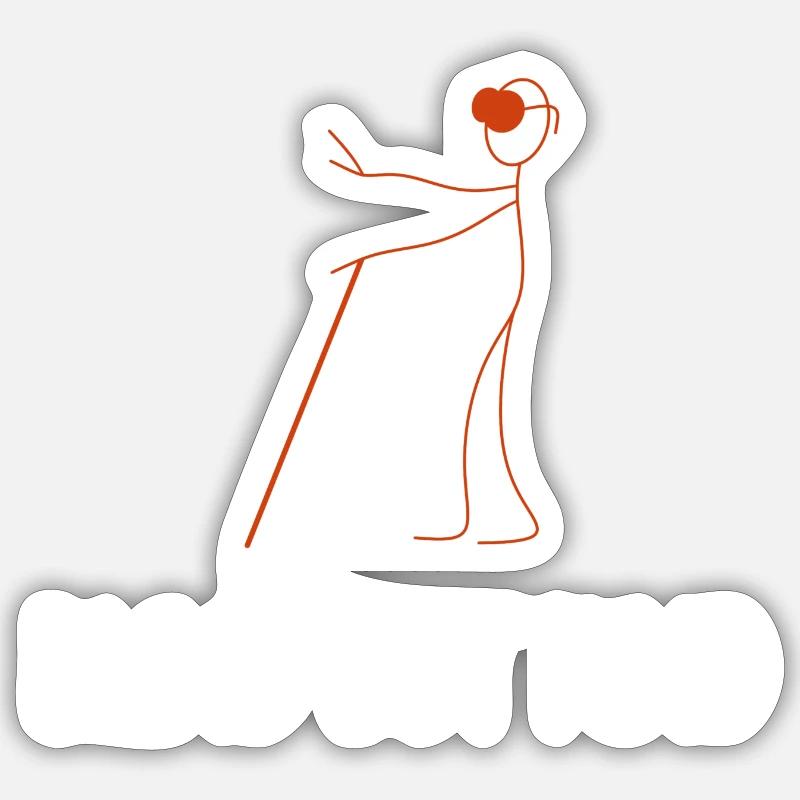 Blinder Blind Sehbehindert Witzig Geschenk Sticker Größe S (10 x 10 cm)