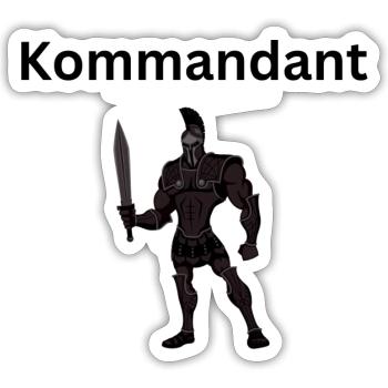 Kommandant Krieger Herrscher Held Herkules Götter - Sticker Größe S (10 x 10 cm) - Mattweiß - Vorne