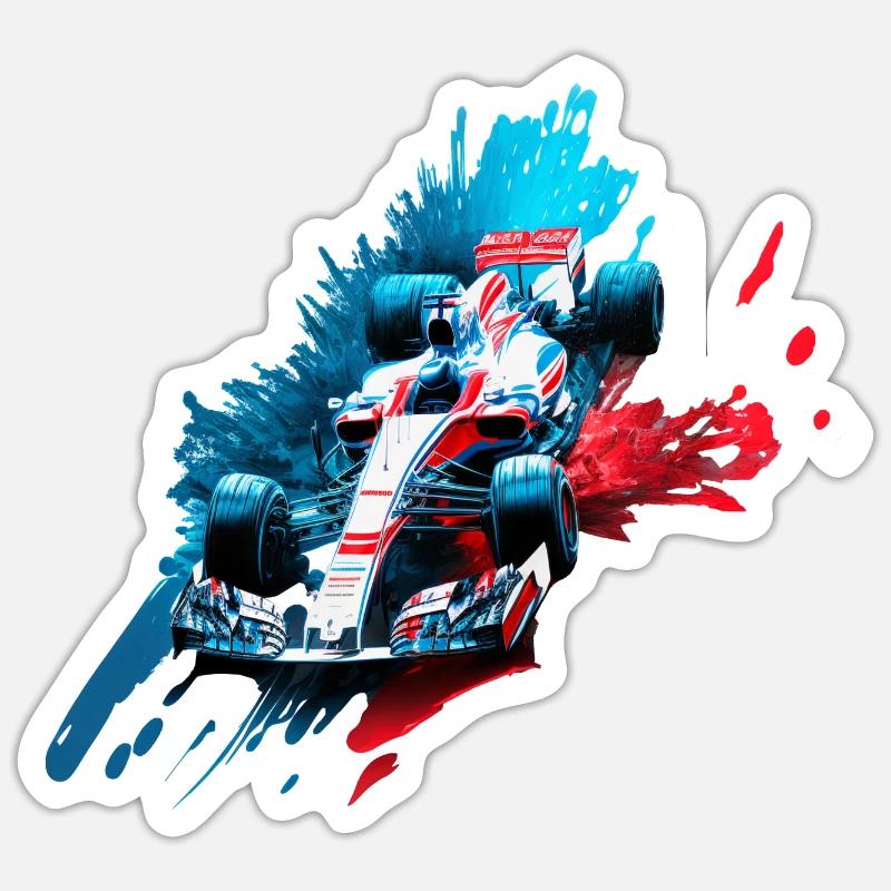 Formula Splash Design - Sticker size S (10 x 10 cm) - white matte