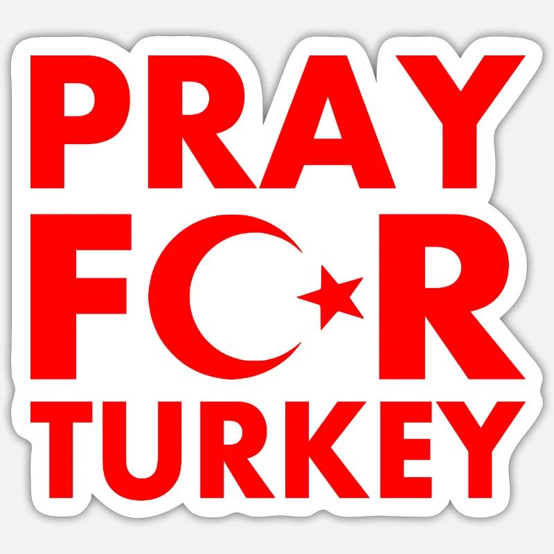 Pray for turkey - Sticker size S (10 x 10 cm) - white matte