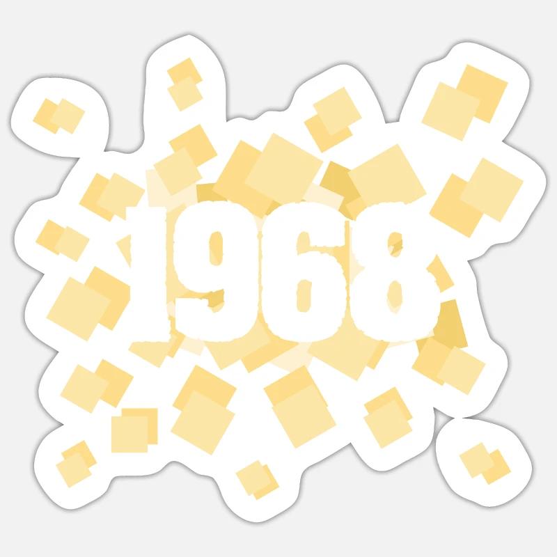 1968 1968 - Sticker Größe S (10 x 10 cm) - Mattweiß