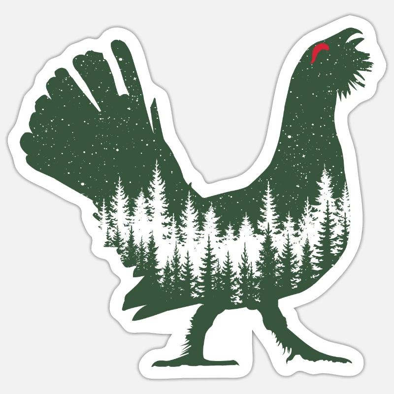 Auerhahn Sticker Größe S (10 x 10 cm)