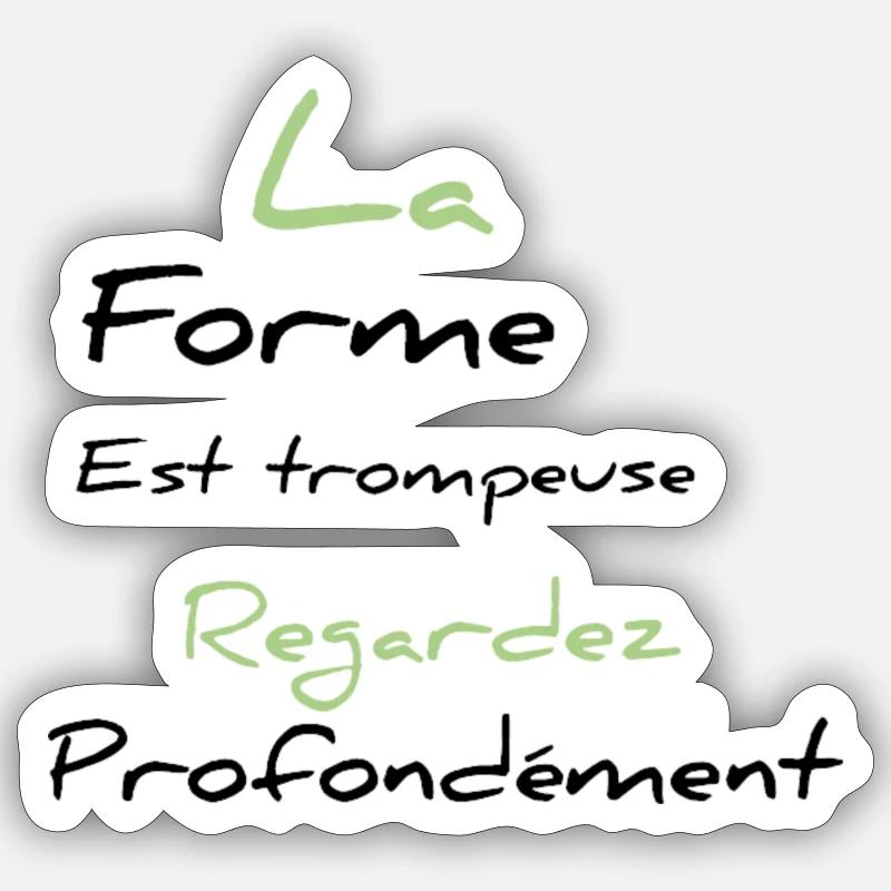 Forme-silhouette - Sticker taille S (10 x 10 cm) - blanc mat