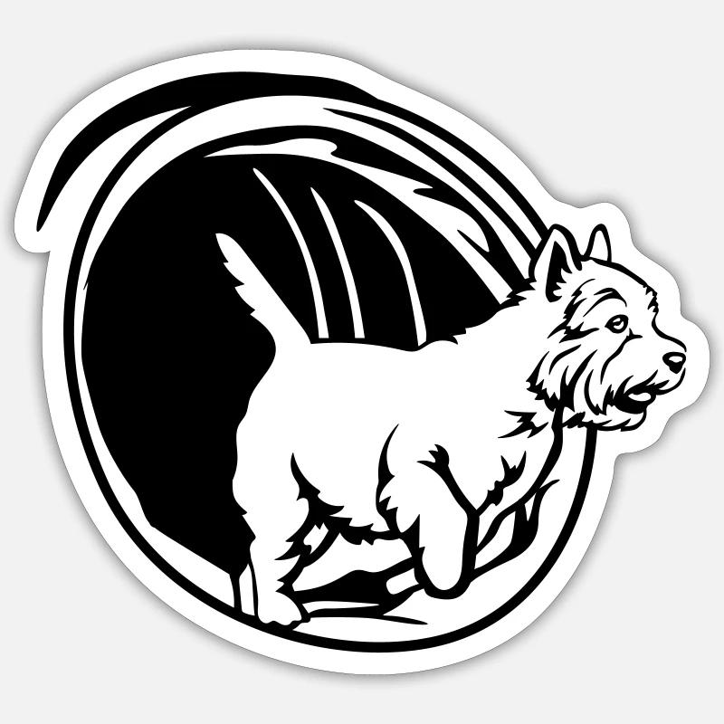 West Highland Terrier - Sticker size S (10 x 10 cm) - white matte