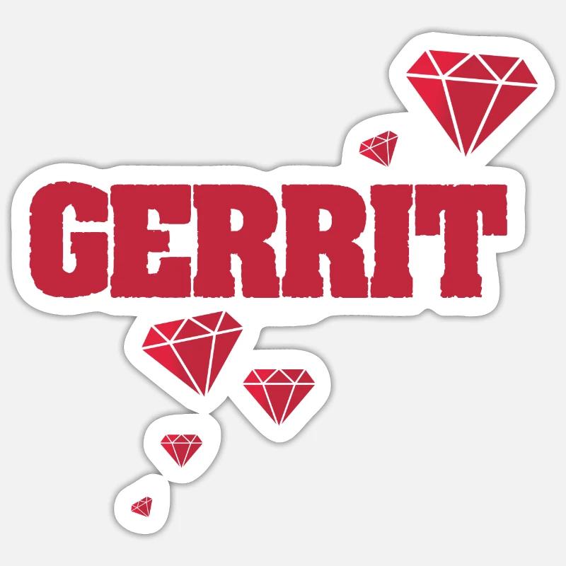 Cadeau pour Gerrit - Sticker taille S (10 x 10 cm) - blanc mat
