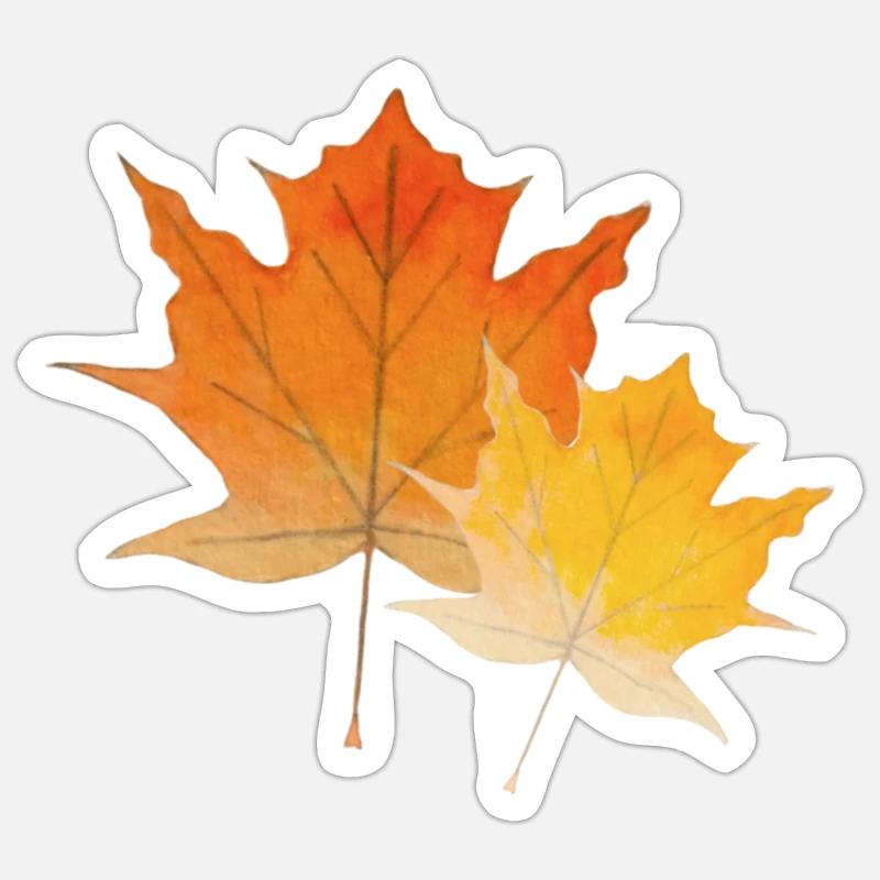 Feuilles d'érable Sticker taille S (10 x 10 cm)