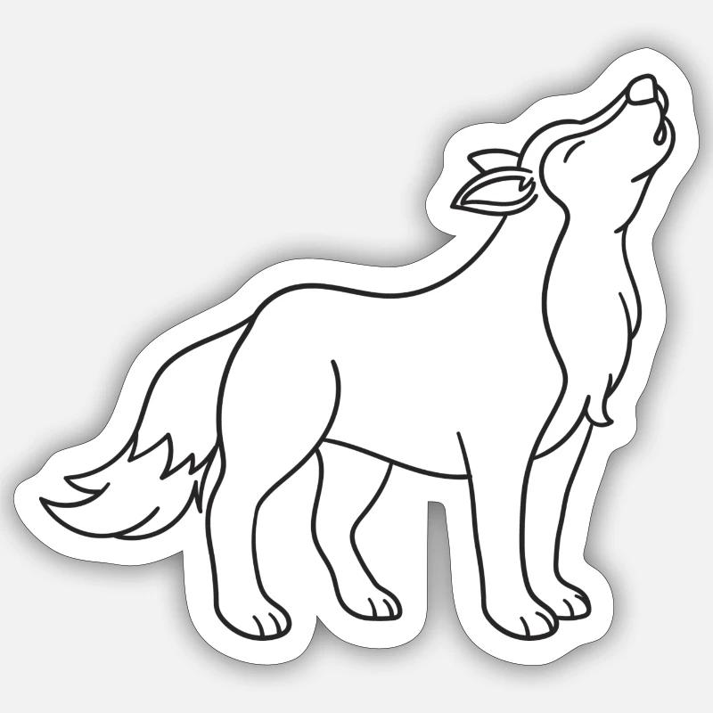 Wolf, wolves, gift, gift idea Sticker size S (10 x 10 cm)