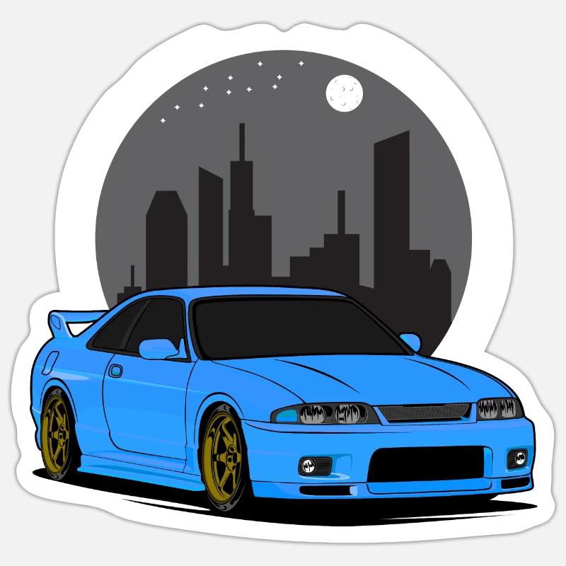 DAS JDM-MONSTER - Sticker Größe S (10 x 10 cm) - Mattweiß