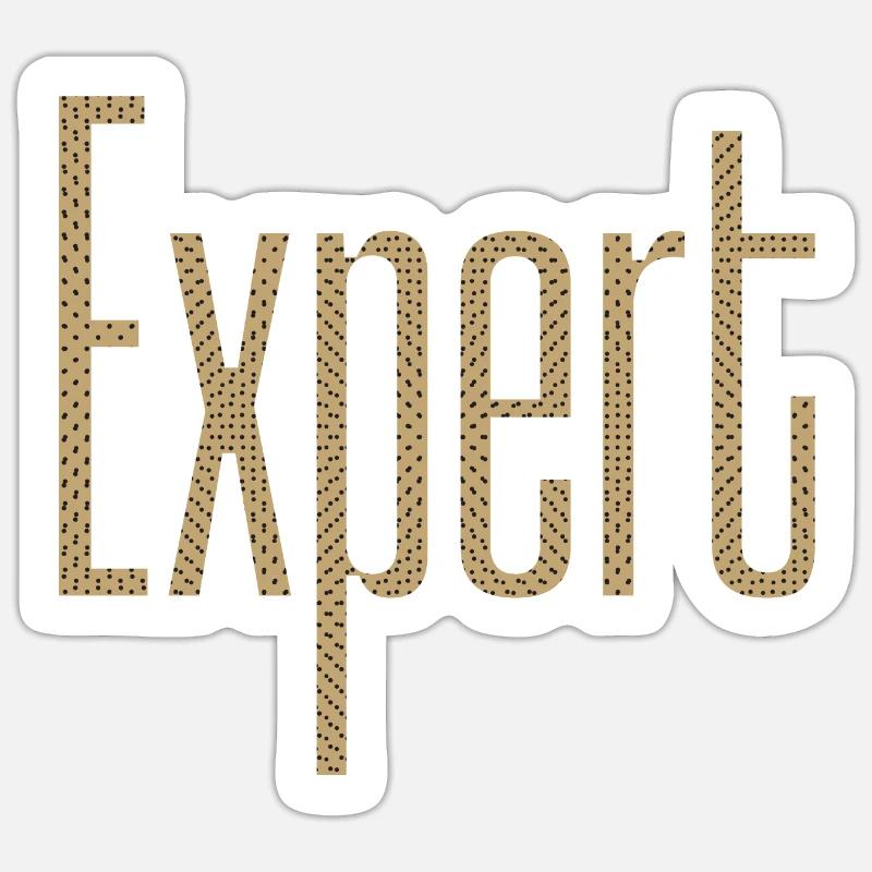 Expert 1 - Sticker taille S (10 x 10 cm) - blanc mat