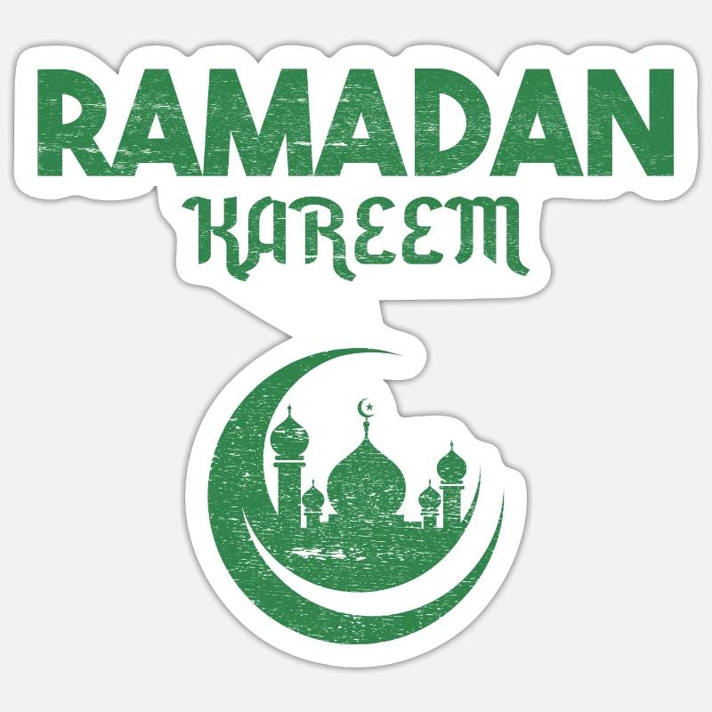 Ramadan Kareem Moschee Muslim Geschenkidee Sticker Größe S (10 x 10 cm)