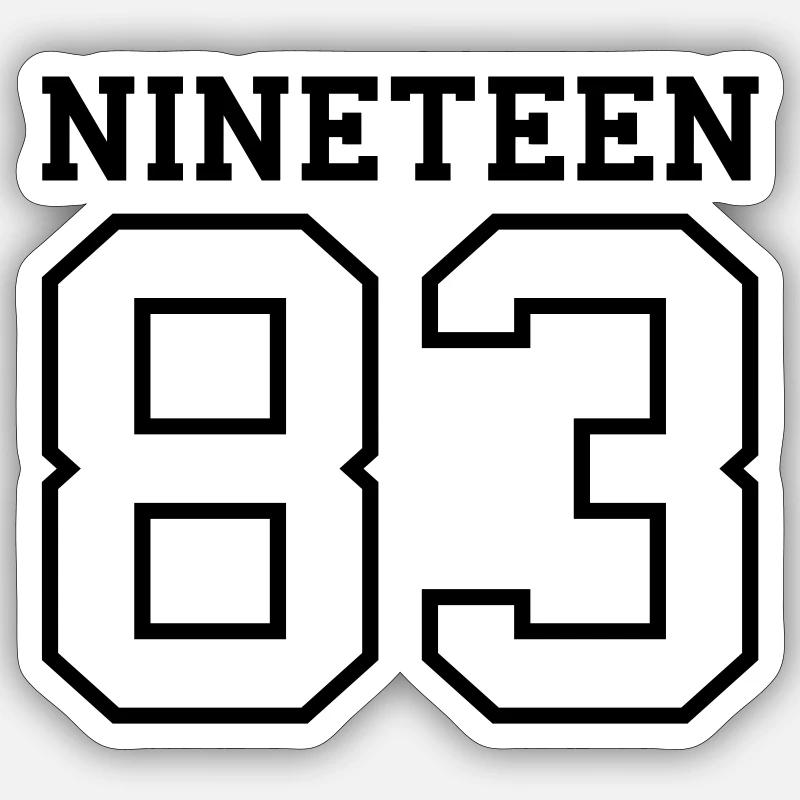 1983 - Sticker size S (10 x 10 cm) - white matte
