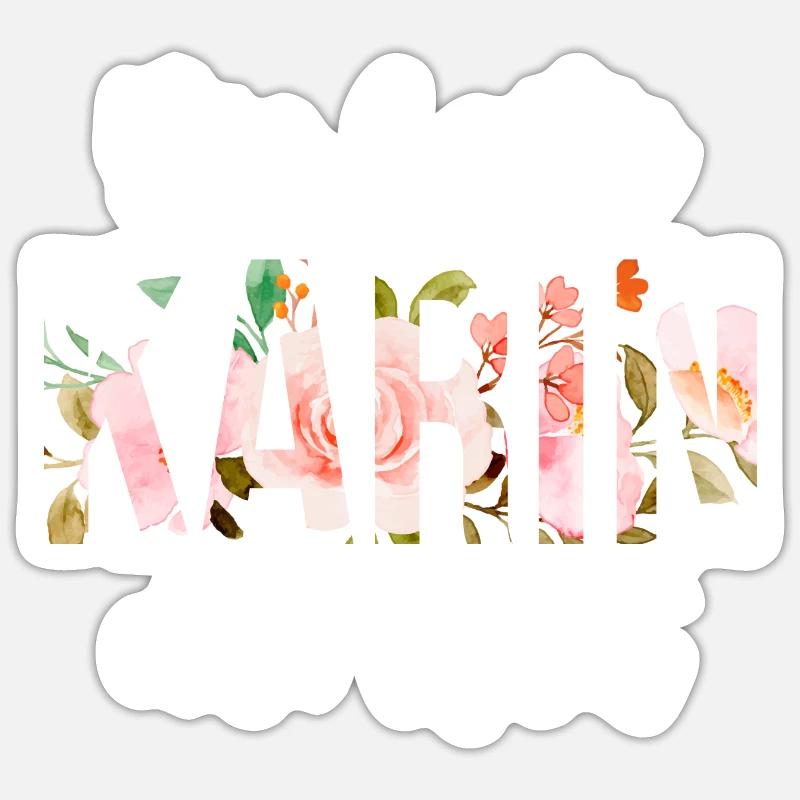 Karin - Sticker Größe S (10 x 10 cm) - Mattweiß