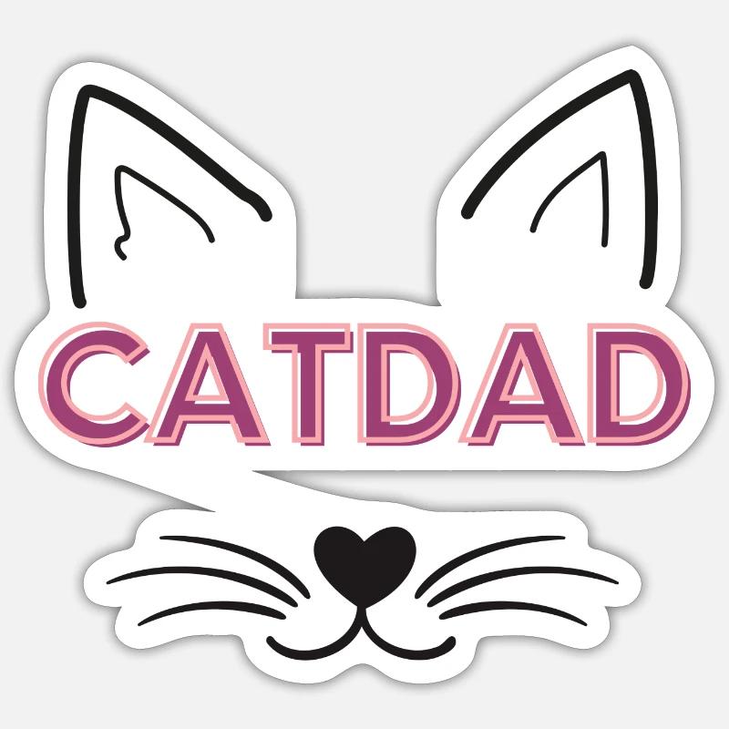 Cat Dad Sticker size S (10 x 10 cm)