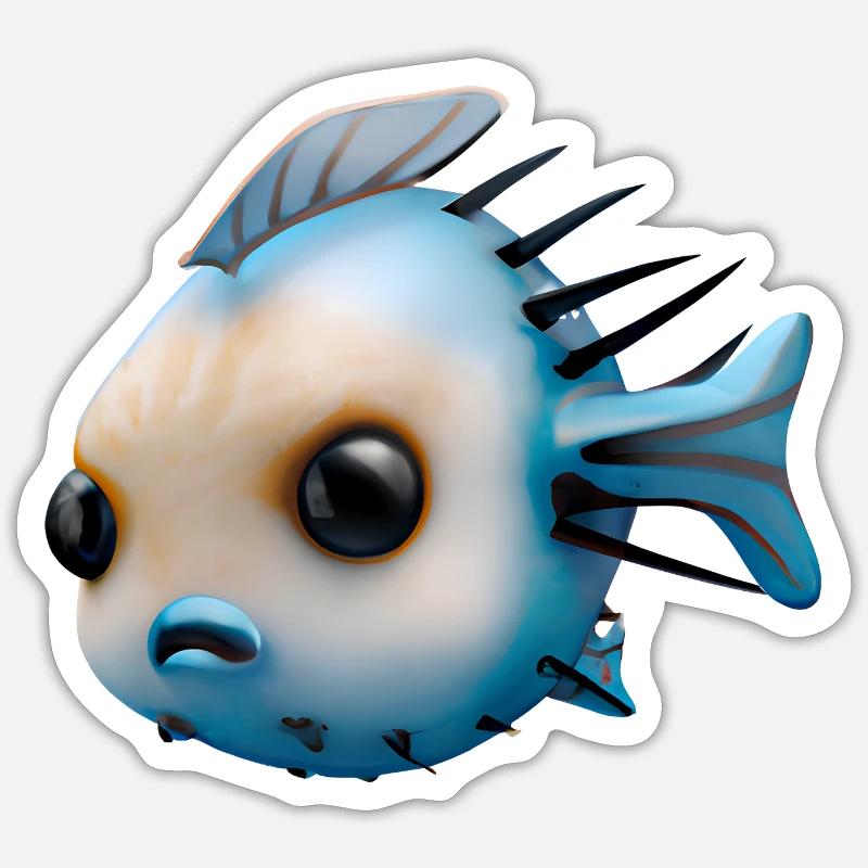 Small big fish Sticker size S (10 x 10 cm)