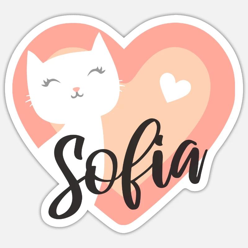 Sofia Cognome Nome Kitten Sticker formato S (10 x 10 cm)